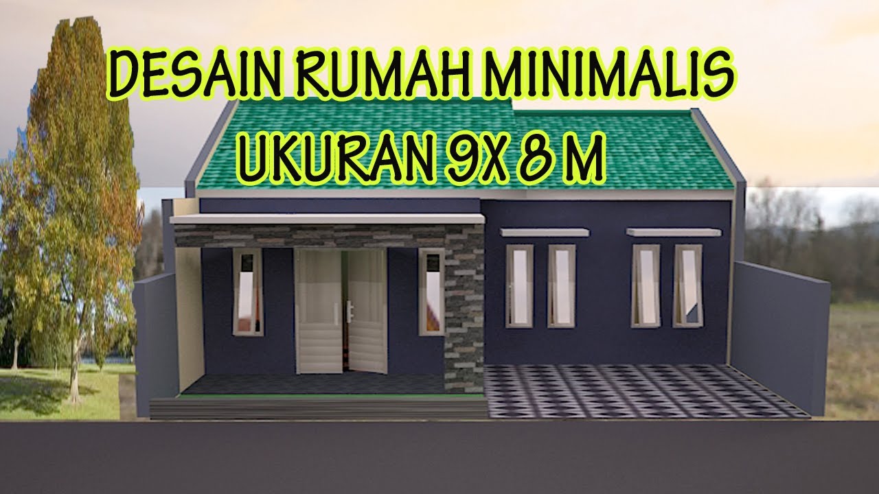 IDE DESAIN RUMAH  ukuran  9 x 8 m YouTube