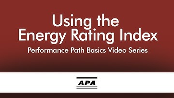 Using the Energy Rating Index | APA Performance Path Basics