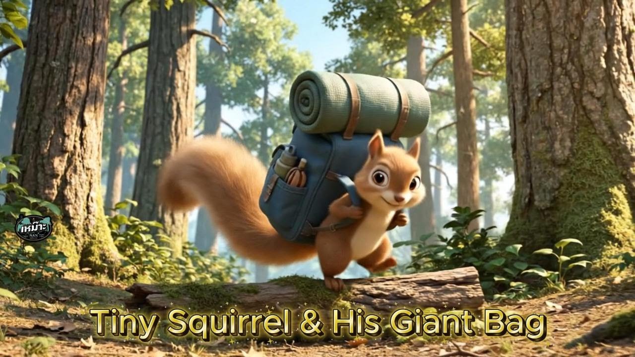 Tiny Squirrel & His Giant Bag