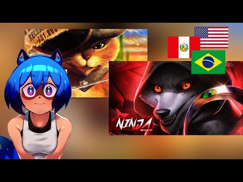 BNA react Rap do Gato de Botas & Lobo/Morte - 2 em 1 | Papyurs da Batata & Ninja Raps (🇧🇷, 🇵🇪 & 🇺🇲)