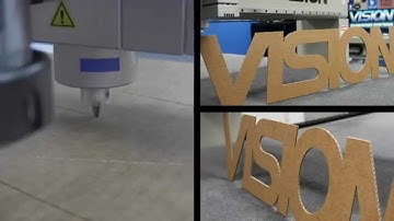 VR48 CNC Router Cutting Corrugated Cardboard with Oscillating Knife