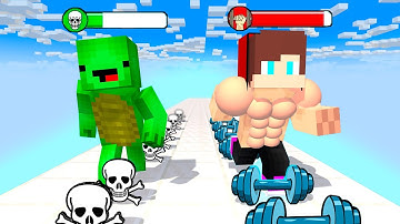 Maizen : Weak Mikey and Strong JJ Giant Rush - Minecraft Animation (JJ and Mikey)