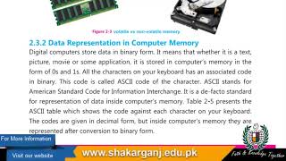 Memory and Data Storage | 9th Computer | Ch. 2 Binary System
