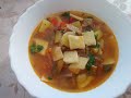 готовлю блюдо узбекской кухни, суп "МАМПАР" в казане