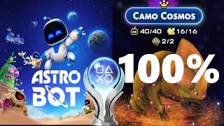 Astro Bot 100% Walkthrough World 4 - Camo Cosmos ALL Levels 100% (4k/60fps, No Commentary)