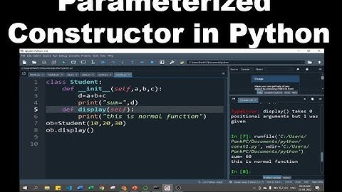 Parameterized Constructor in Python | Python Parameterized constructor | Python Programming #68