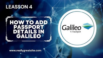 HOW TO ADD PASSPORT DETAILS IN GALILEO | GALILEO MAIN PASSPORT DETAIL ADD KARNA