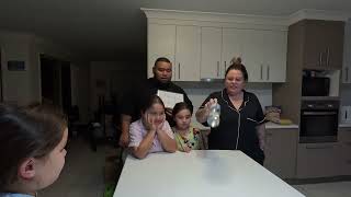 Family Games-Bottle Flip And Loser Gets Whipped Cream To Face