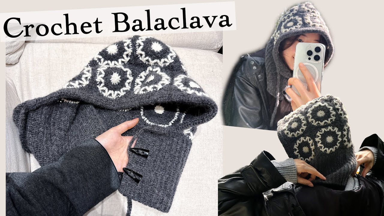 쓰고벗기 쉬운 앞단추버전 눈송이 바라클라바 만들기! 겨울 준비템 ❤️추천해요!