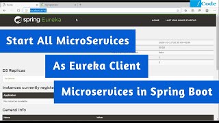 Start All Defiend MicroServices || Micorservices in Spring Boot