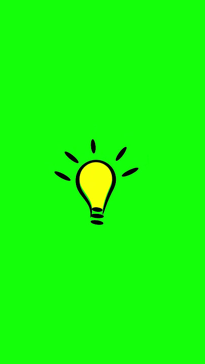 Idea Bulb Green Screen