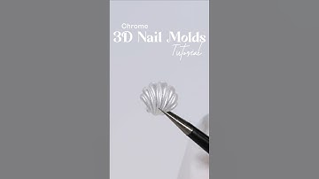 Using Chrome with 3D Nail Molds ✨️🎀 #nailtutorial #chromenails #3dnailart