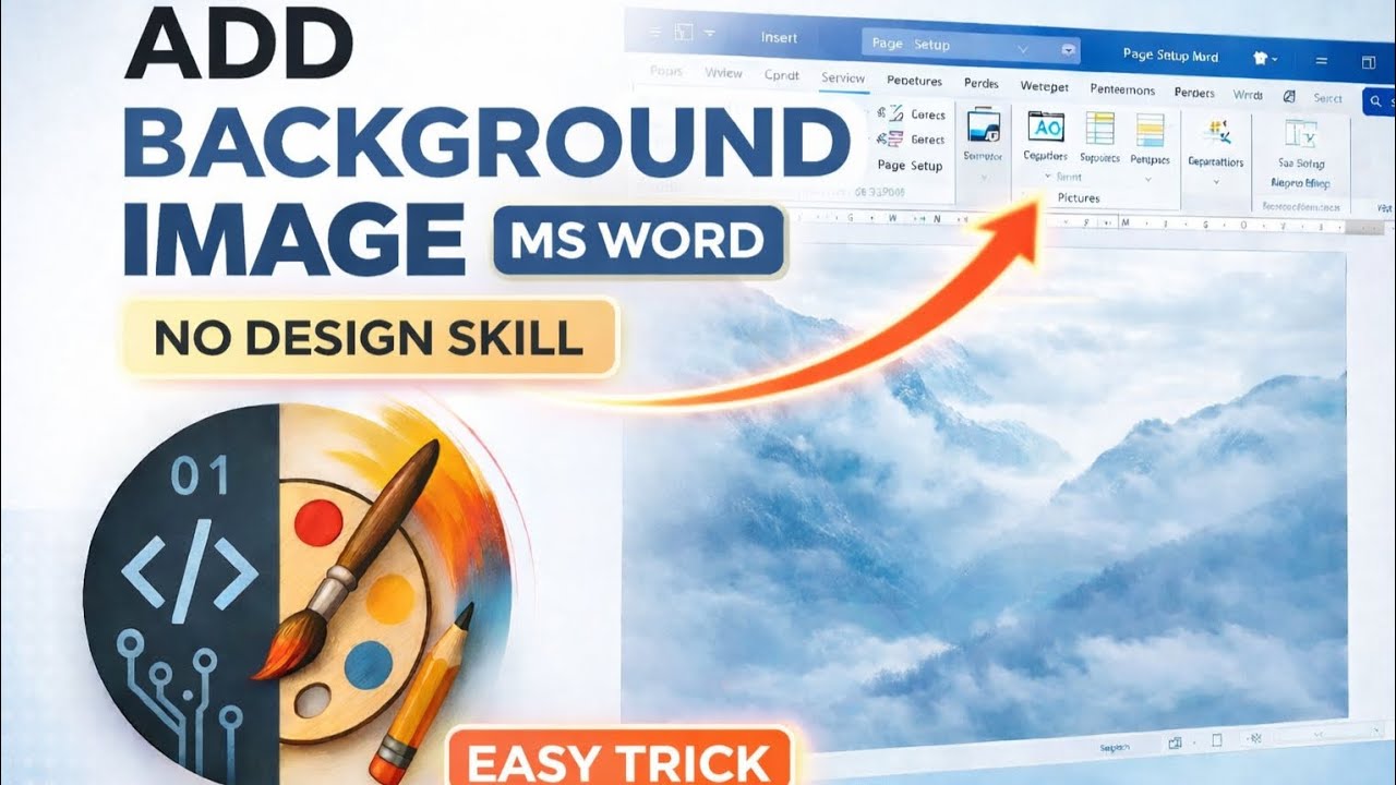 No Design Skill? Add Background Image in MS Word under 30 mins ⏰️ (Easy Trick!)