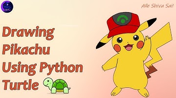 How to draw Pokémon Pikachu using python turtle | Pikachu Module | #pythonturtle #pikachu #python