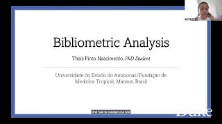 Thaís Pinto presents on Bibliometric Analysis | Research Methods & Data Science Calls