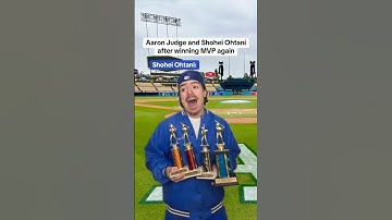 Aaron Judge and Shohei Ohtani after winning MVP again😂⚾️