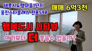 행복도시 시티뷰 ,도램마을1단지 웅진스타클래스 전용59b 구조 평면도 입지 소개 영상입니다.