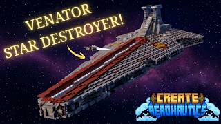 Working Venator Star Destroyer in Minecraft Create Aeronautics Wealth