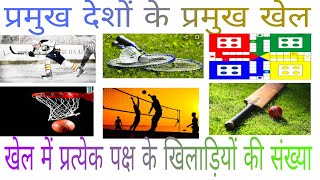 प्रमुख देशों के प्रमुख खेल - और खेलों में प्रत्येक पक्ष के खिलाड़ियों के संख्या screenshot 4