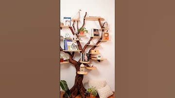 UNIQUE Tree Bookcase | You MUST Have One! #treebookshelf #shorts #SpryInterior #woodworking
