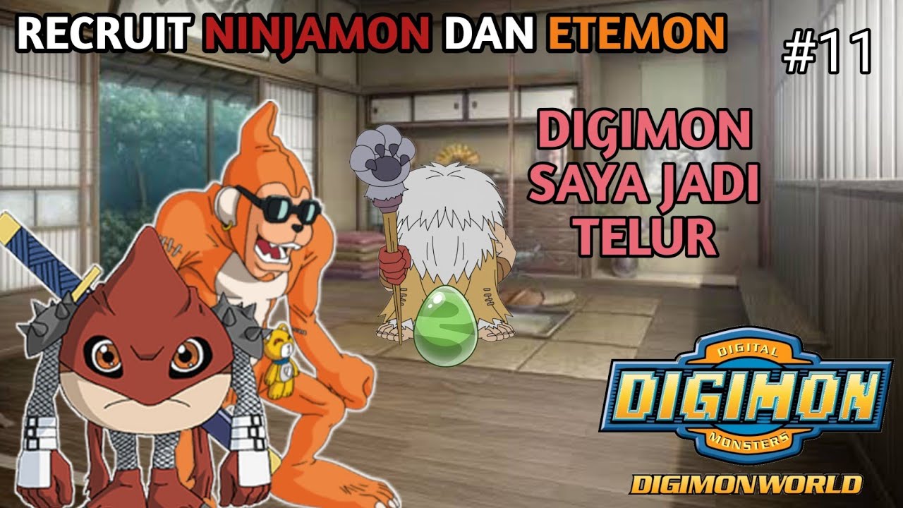 Digimon World [PS1] - Recruit Ninjamon & Etemon Dan Digimon Saya Jadi ...