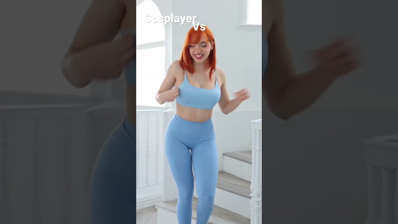 Cosplayer Vs Cosplay - Starfire edition 💕 #cosplaygirl #gymgirl