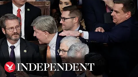 Moment GOP representative restrained after confronting Matt Gaetz during clashes on House floor
