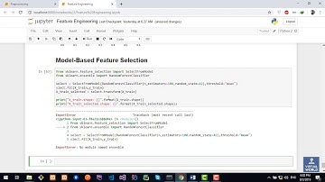 17- Feature Engineering Feature Selection 4 Model Based Feature Selection