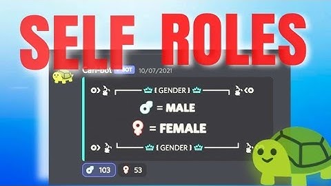 How to create SELF ROLES with CARL BOT