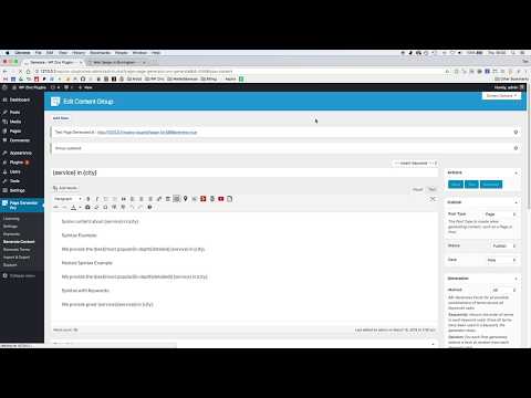WordPress Page Generator Pro: Using Spintax