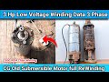 3 Hp Low Voltage Subscribe  Motor Winding Data 3 Phase