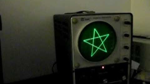 Simple animation on old tube oscilloscope