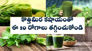 Amazing Benefits With Coriander Juice| కొత్తిమీర జ్యూస్ తాగితే ఈ 10 వ్యాధులు మాయం Telugu Health Tips