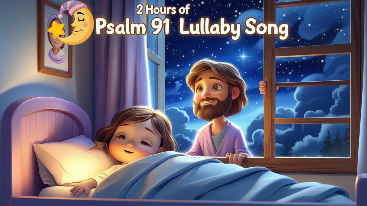 [2 Hours] Psalm 91 Bible Songs for Baby Sleep 🌙 | Peaceful Christian Lullabies & Rest