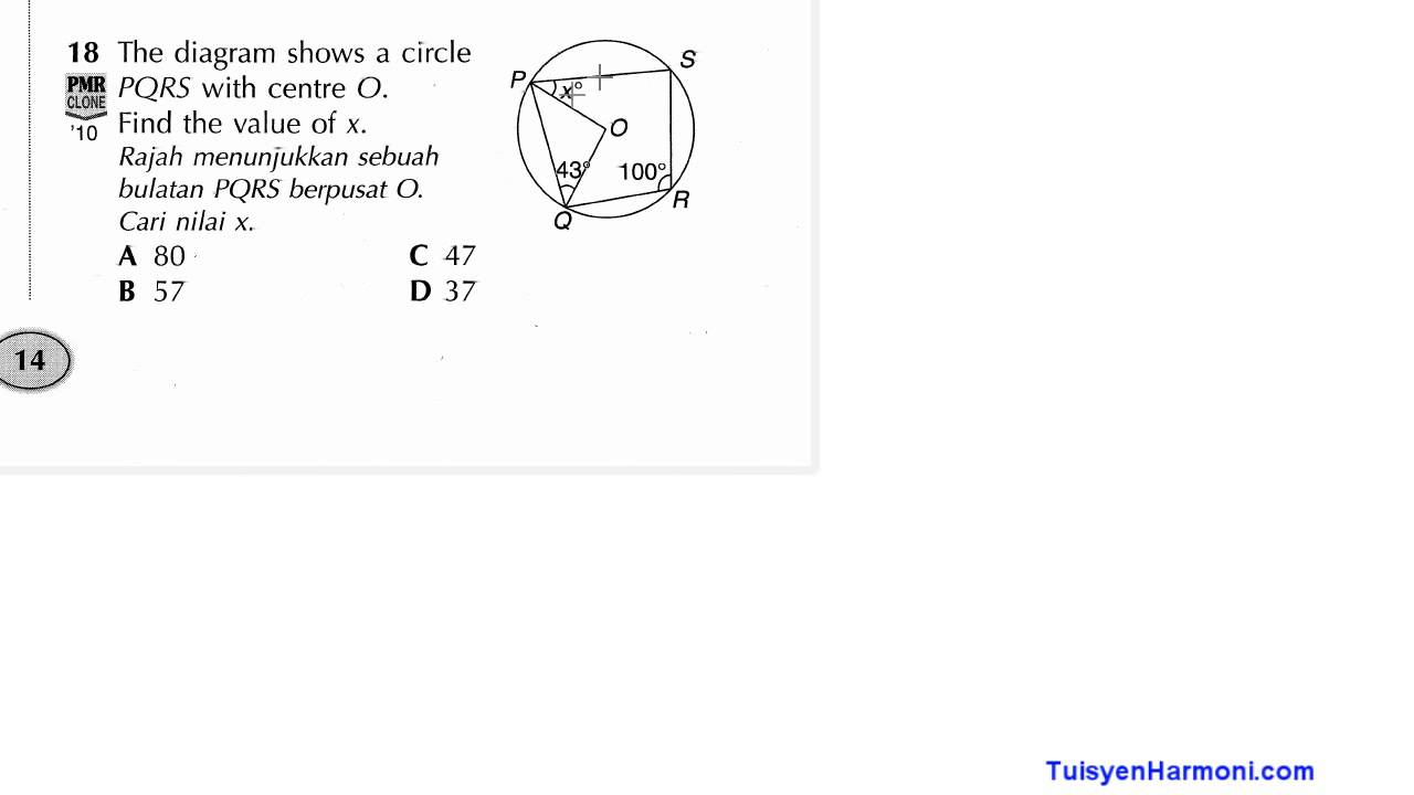 PMR Math Tingkatan 3: Circle II - YouTube