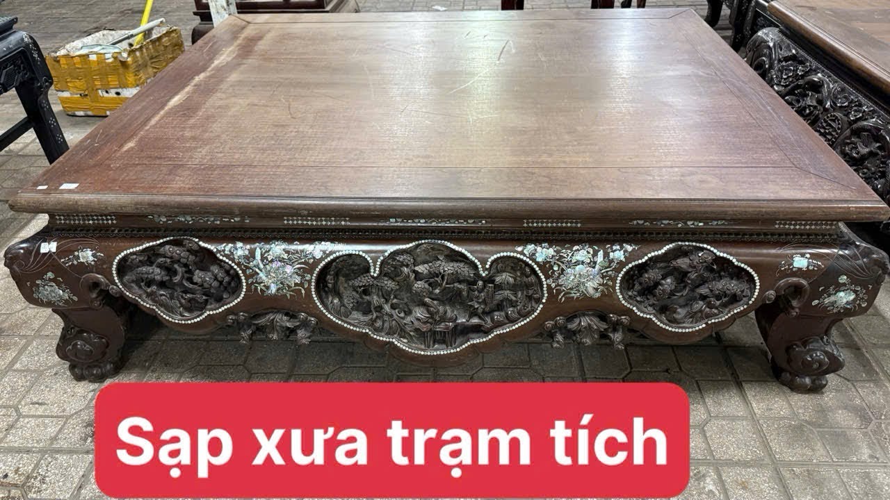 Giới thiệu sạp xưa đục tích giá rẽ, thanh lý bàn ghế cẩm lai, trường kỹ long phượng, đồ xưa Mekong