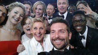 Full Video- The Most Epic Oscar Selfie In History -