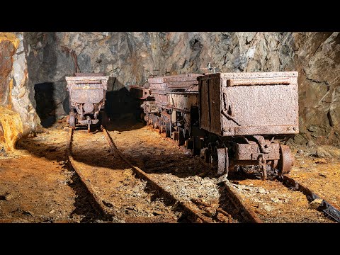 Exploring An Abandoned Mine - Found Mine Carts And Processing Plant!