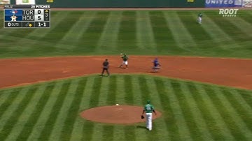 TOR@HOU: Duffy begins a stellar 5-4-3 double play