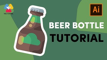 Beer bottle tutorial in Adobe Illustrator for beginner