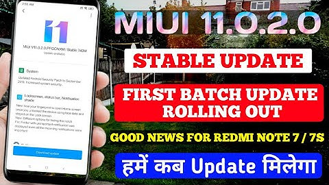 MIUI 11.0.2.0 STABLE UPDATE ROLLING OUT | MIUI 11 FIRST BATCH UPDATE ROLLING OUT STARTS | MIUI 11