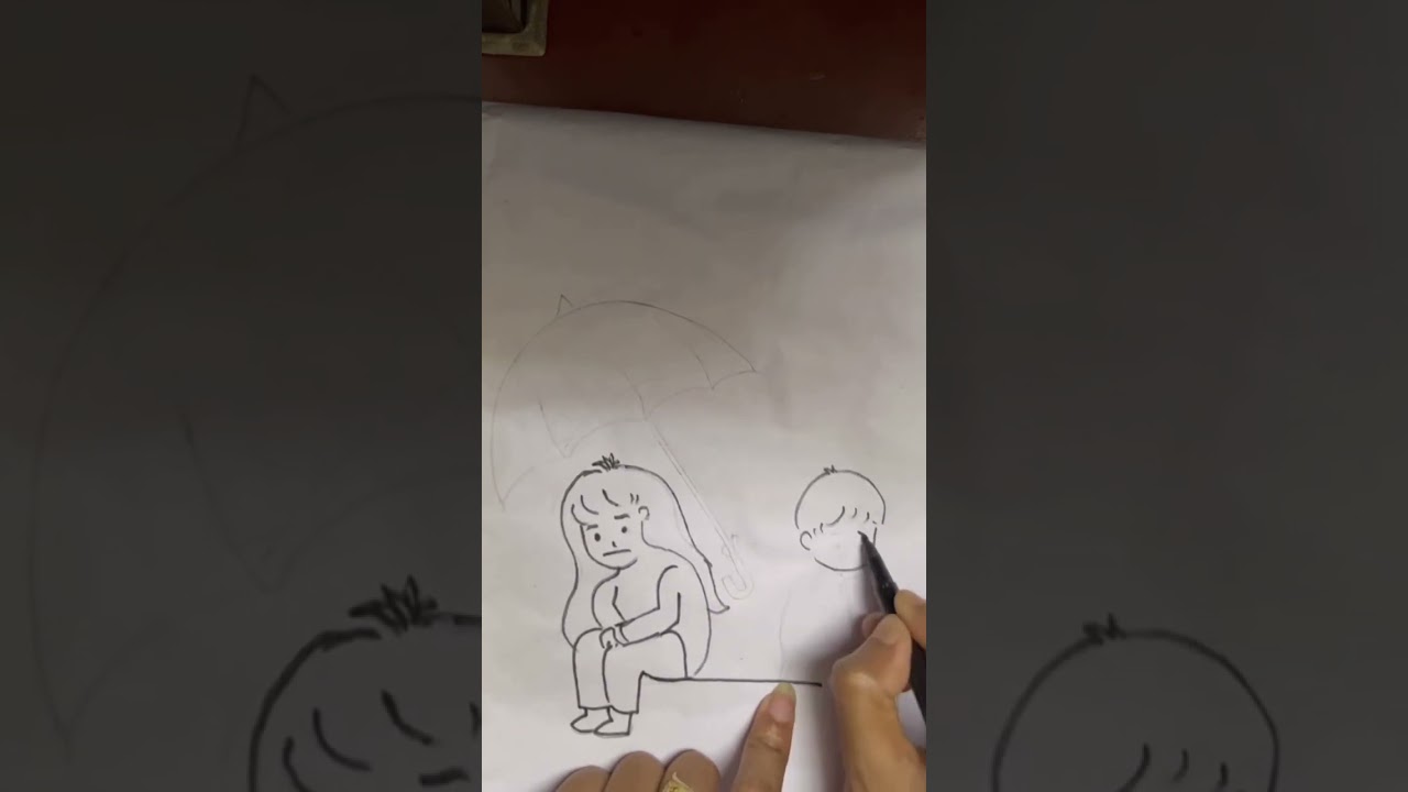 😔😔🥰🥰Cute sad face drawing 