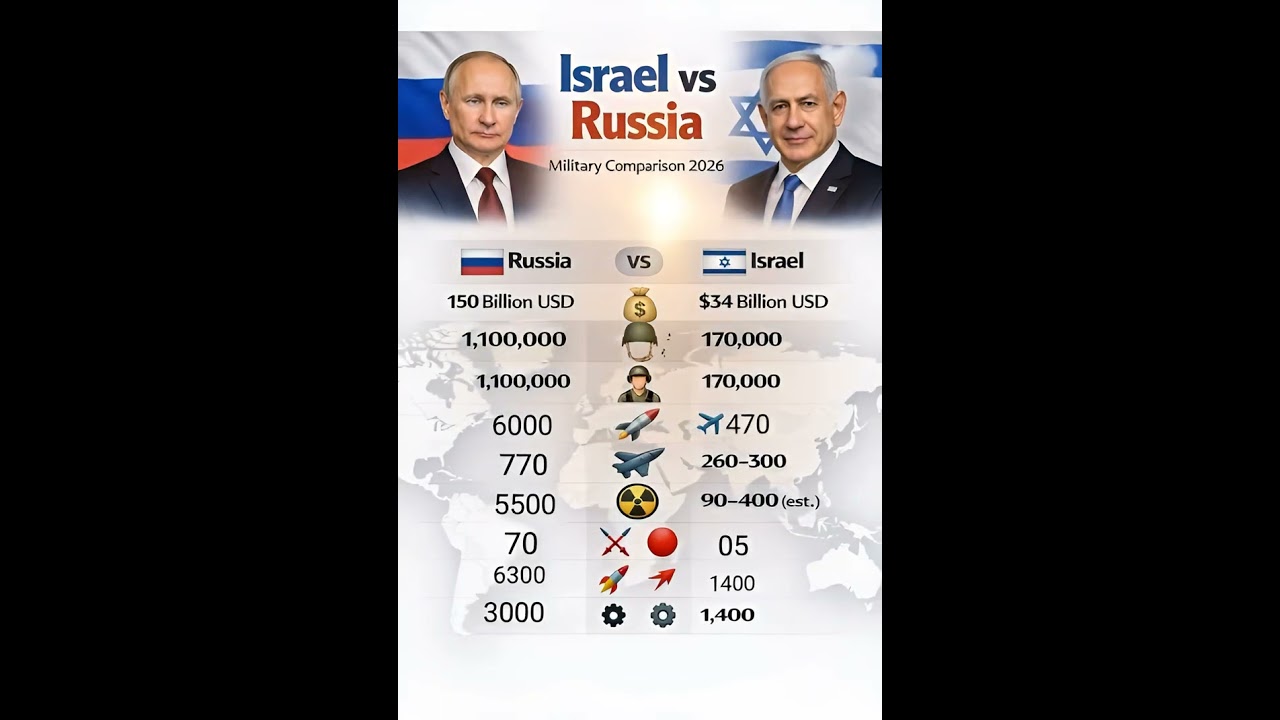 Russia vs Israel Military Power 2026 😱 Who Wins? (Shocking Numbers)