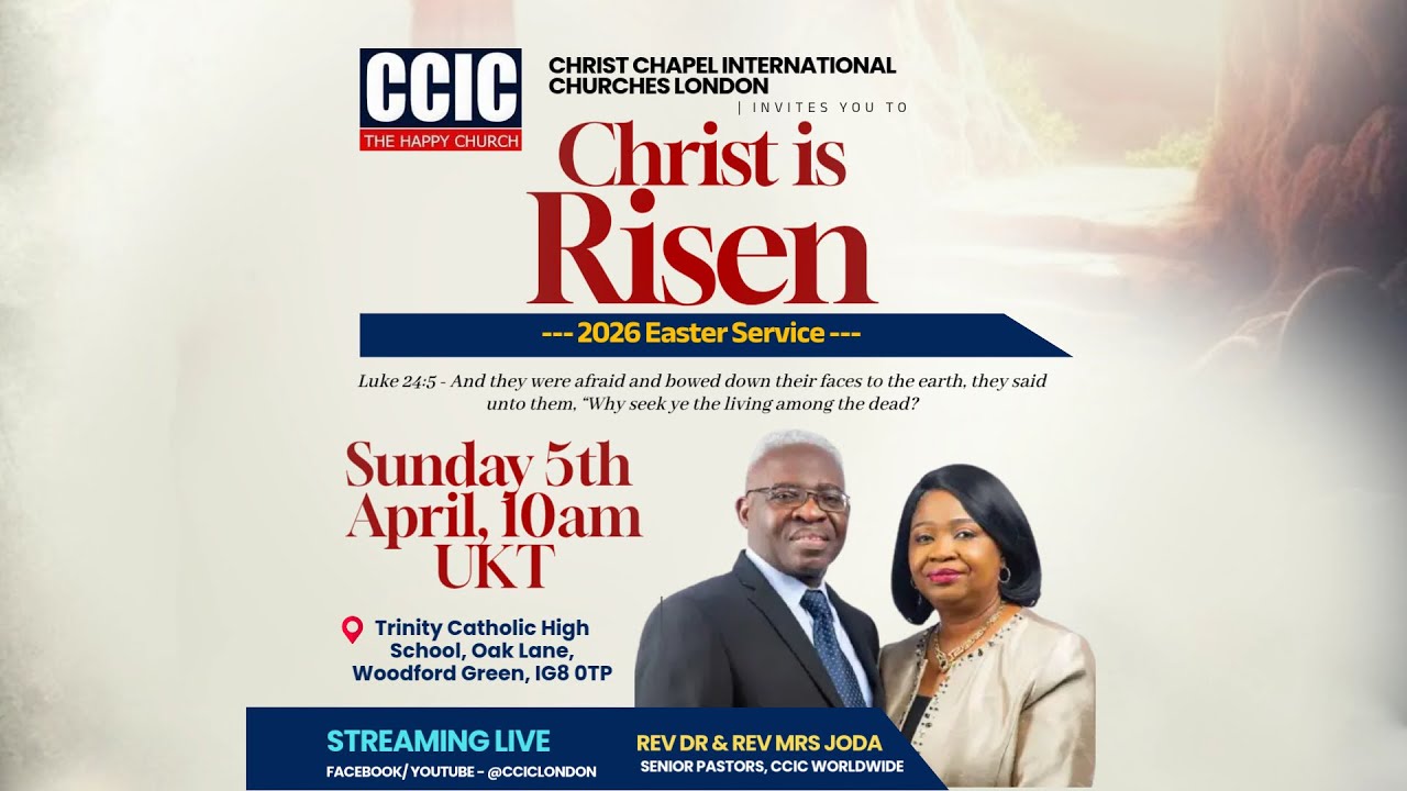 CCIC London Easter Sunday Service - Sun 5th April 2026, 10am UKT - YouTube