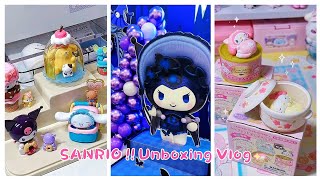 Sanrio Shopping Haul and Blind bag Unboxing Vlog🛍️(Kuromi/ Cinnamoroll/ Pompompurin)  #cindyasmr