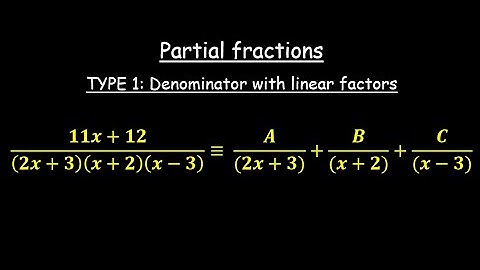 Partial Fractions (Denominator with Linear factors) - Part 1
