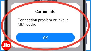 Connection Problem Or Invalid MMI Code Jio Sim | Invalid MMI Code Jio screenshot 4