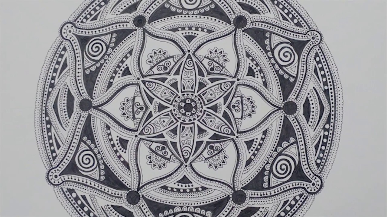 #1 Mandala - Zentangle Art (Step by Step) - YouTube
