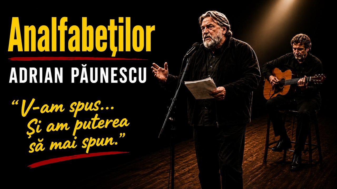 Watch Analfabeților - Adrian Păunescu - "V-am spus... Și am puterea să mai spun..." on YouTube Watch Analfabeților - Adrian Păunescu - "V-am spus... Și am puterea să mai spun..." on YouTube