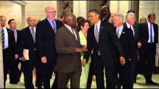 Raw: Obama Meets With Democrats on Capitol Hill